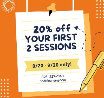 20% off your first 2 sessions