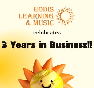 Hodis Learning & Music celebrates 3 years in business!