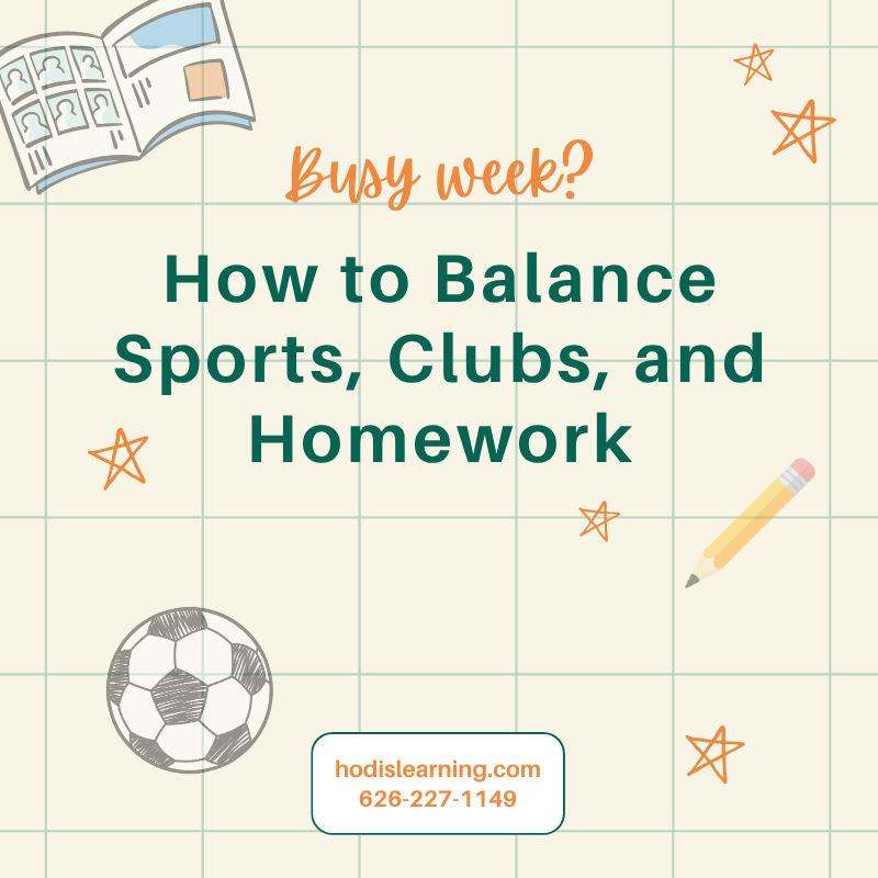 How to balance sports, clubs, and homework