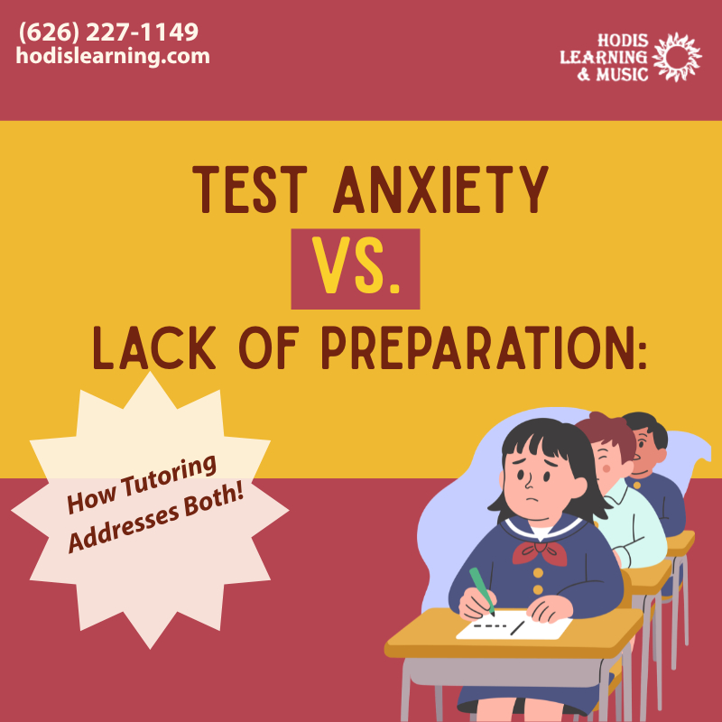 Test anxiety vs. Lack of preparation.